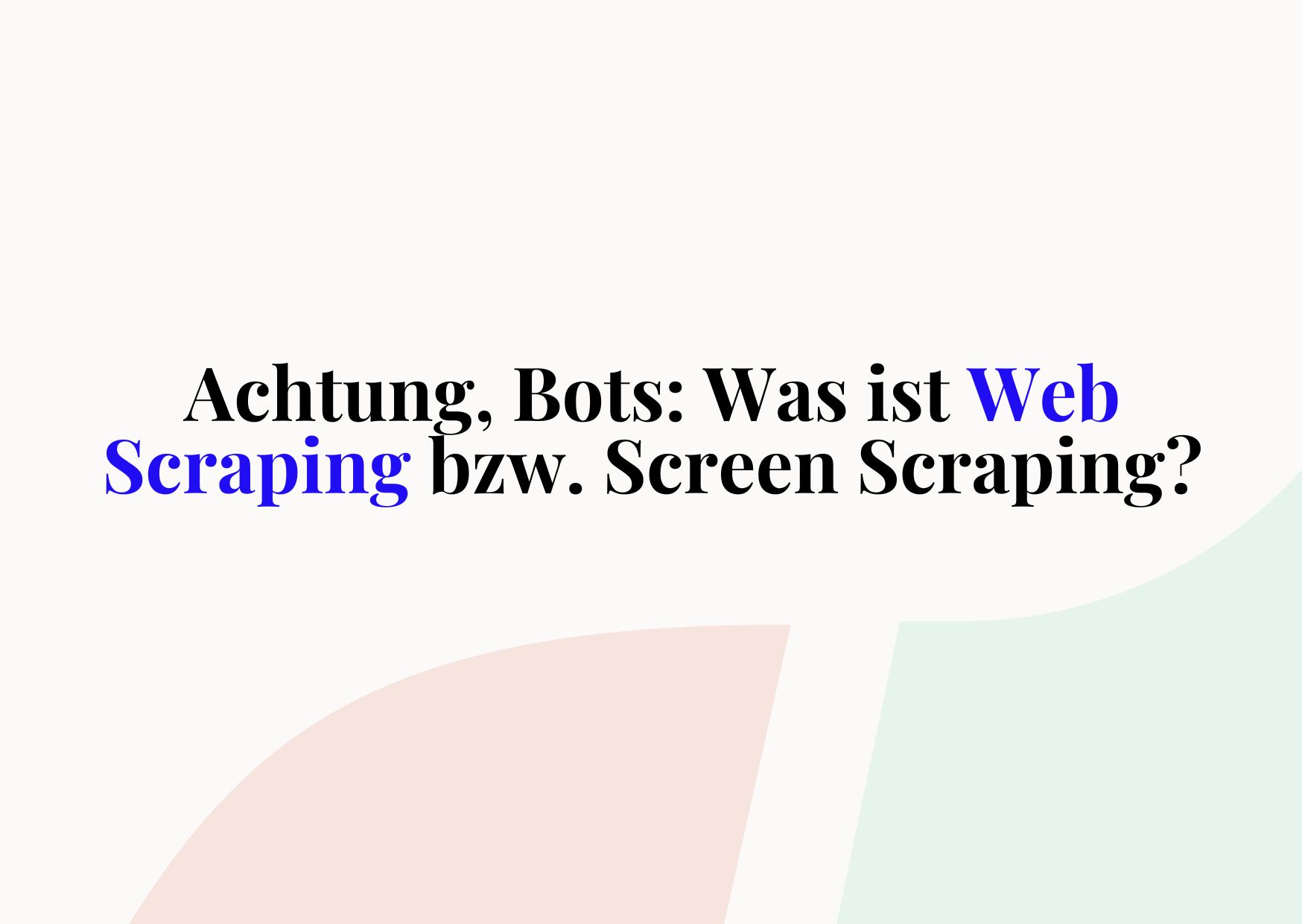 web scraping