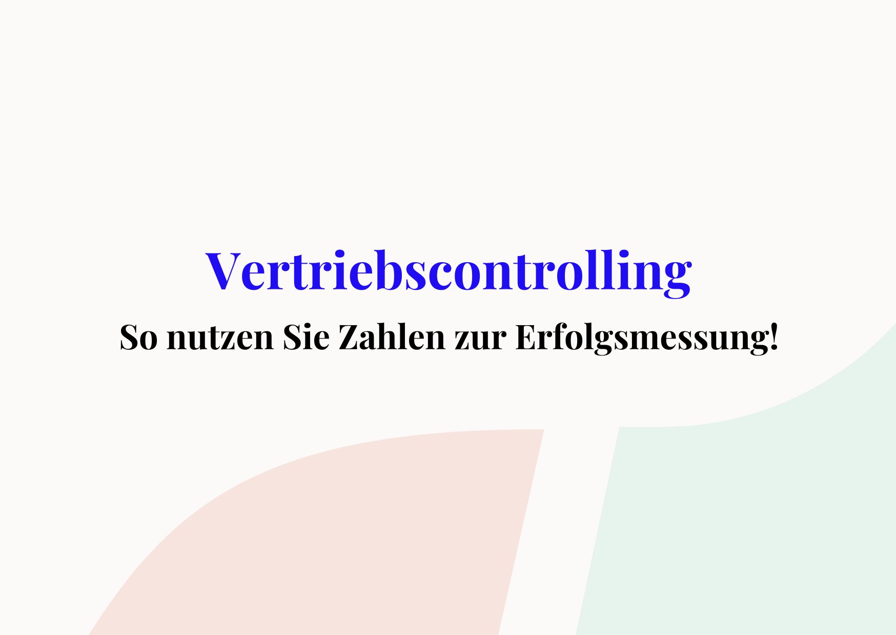Vertriebscontrolling