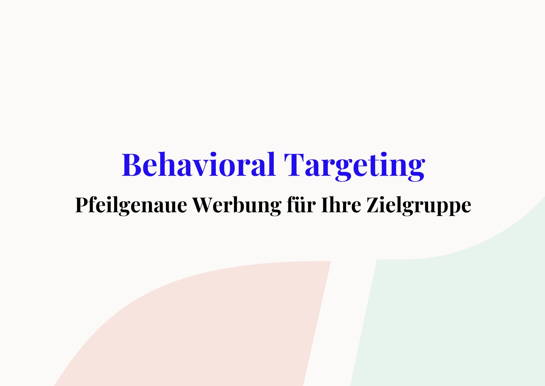 Behavioral Targeting