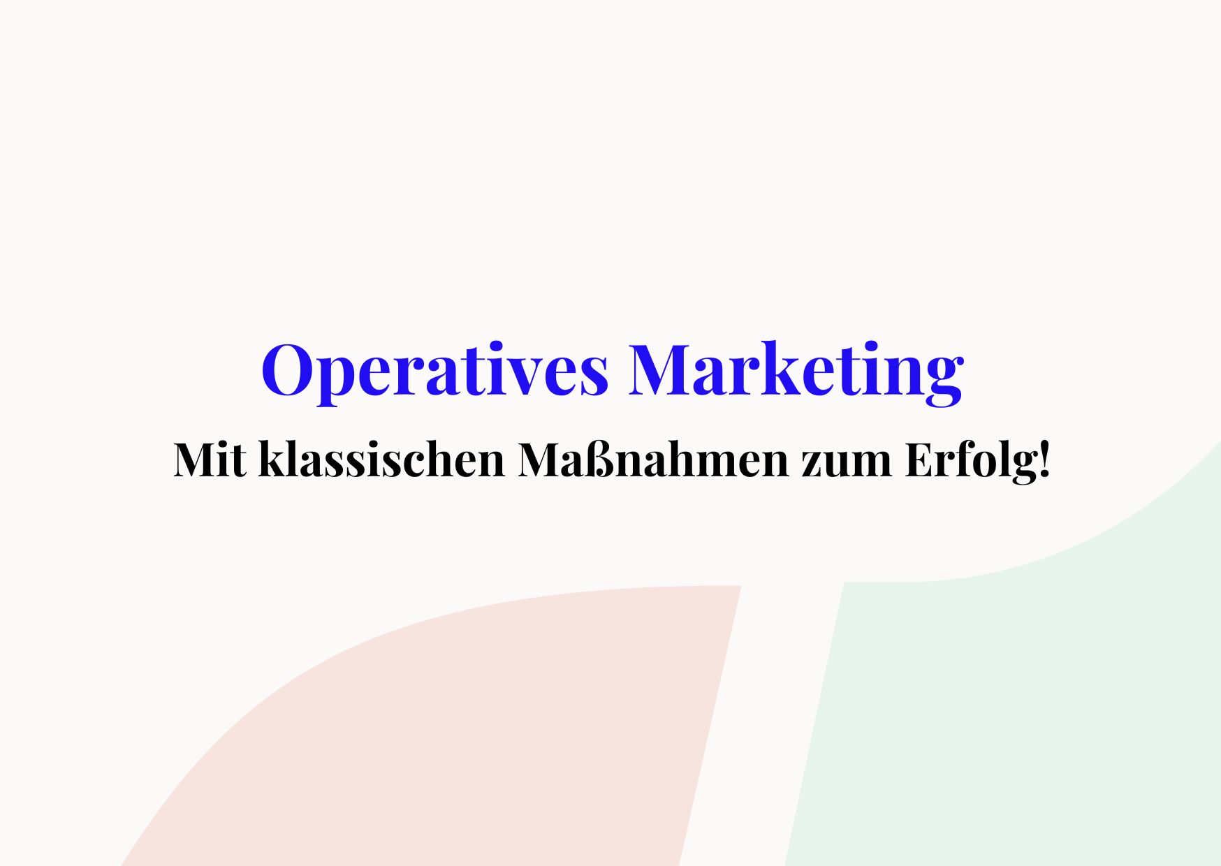 Operatives Marketing