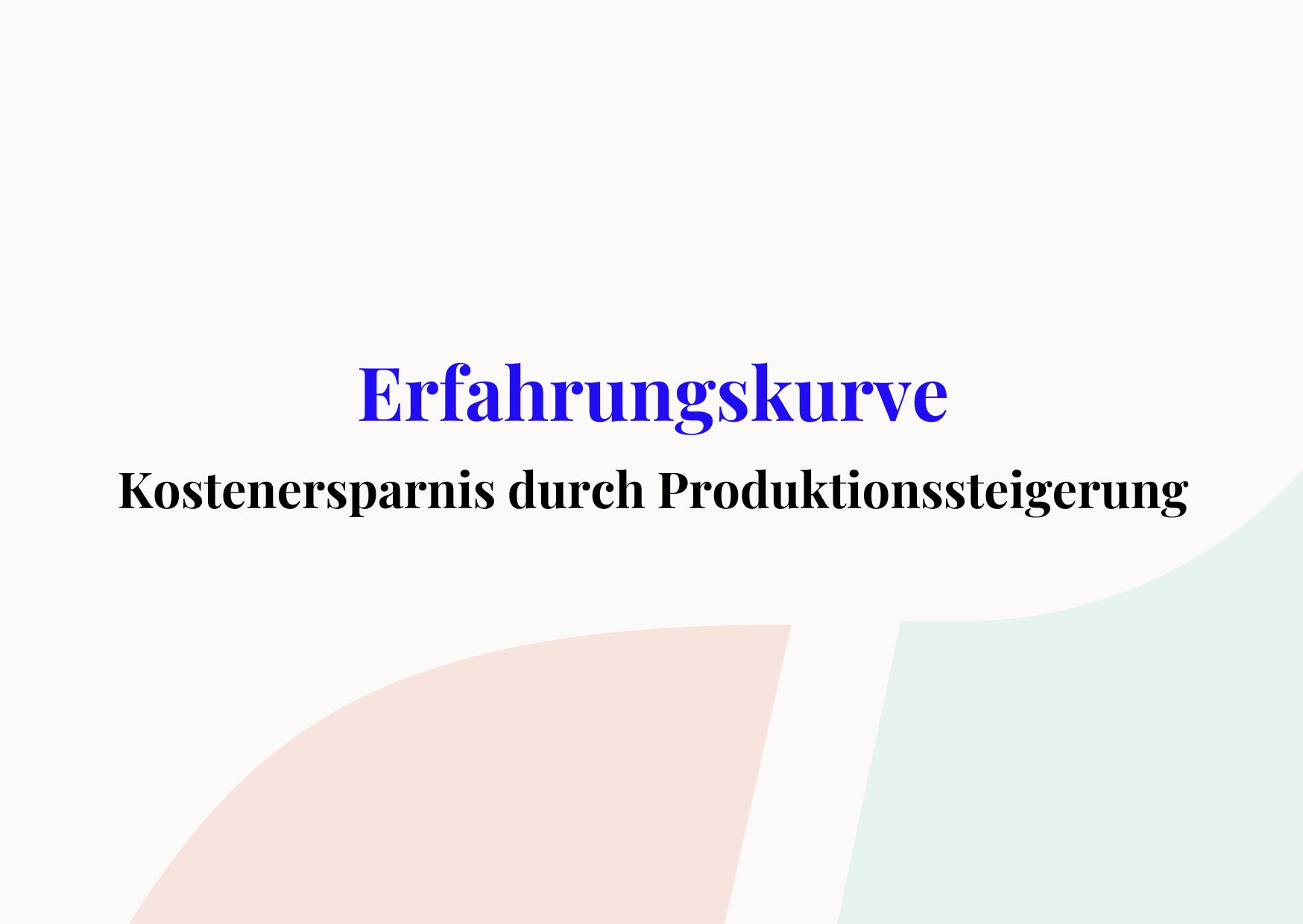 Erfahrungskurve