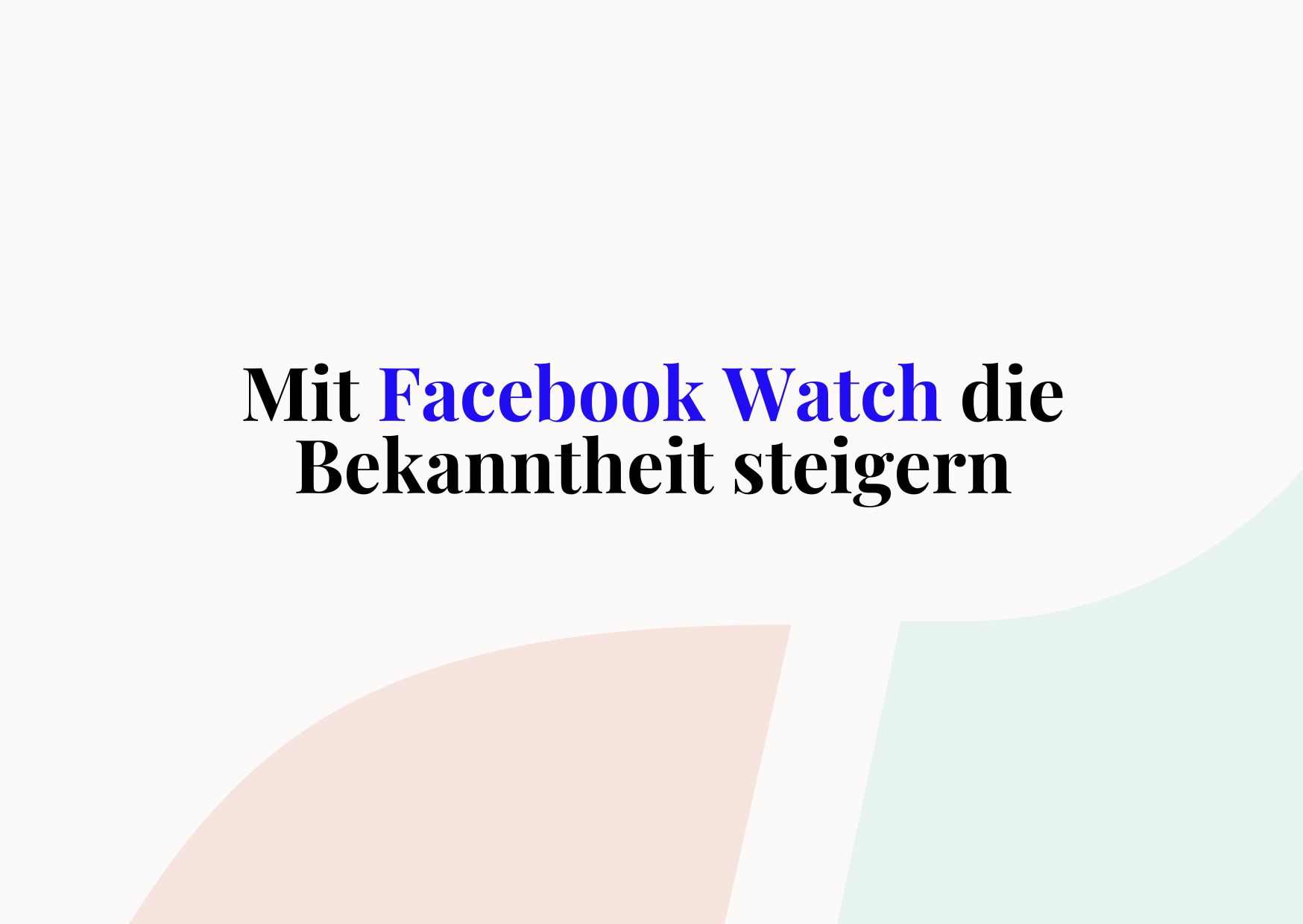 Facebook Watch