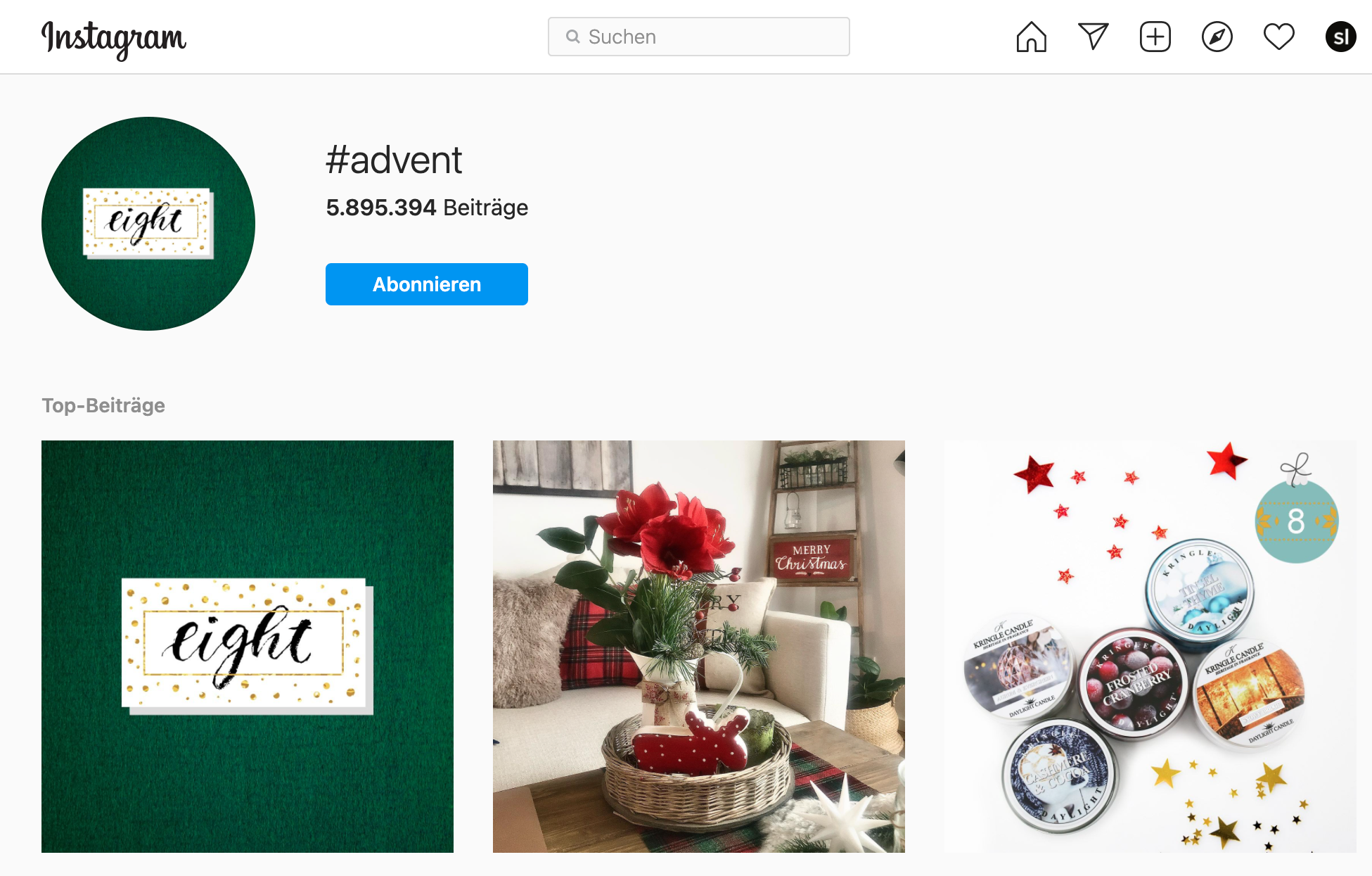 beitäge zu #advent auf insta