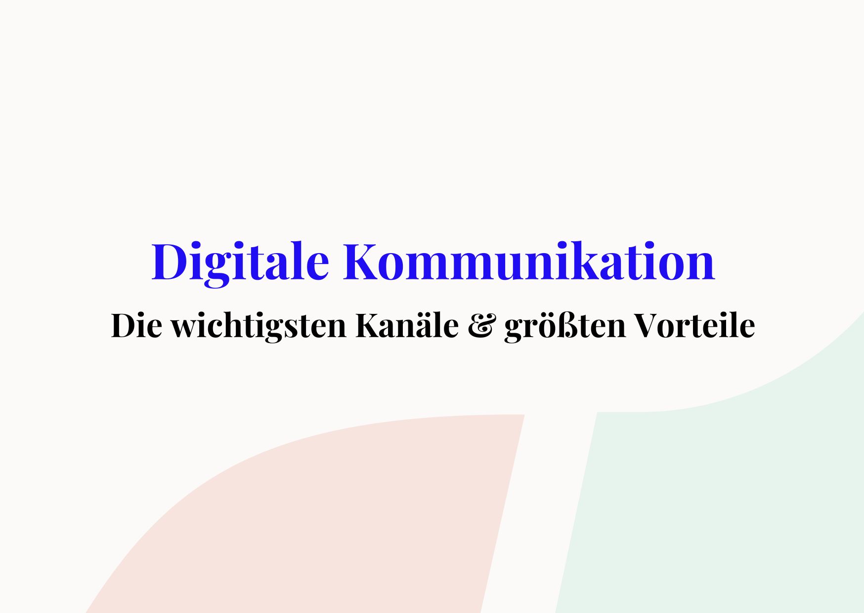 digitale kommunikation