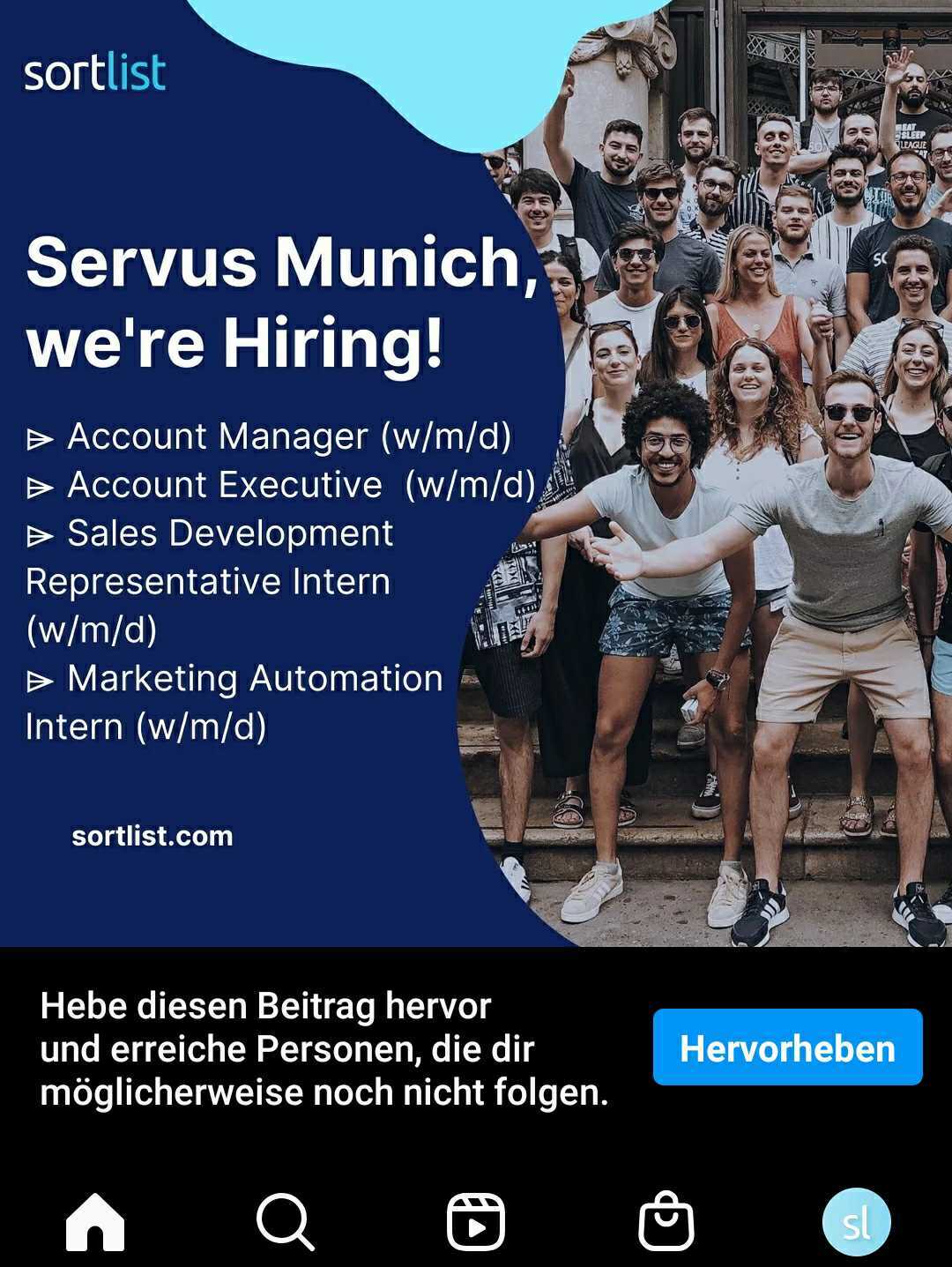 Instagram beitrag hervorheben