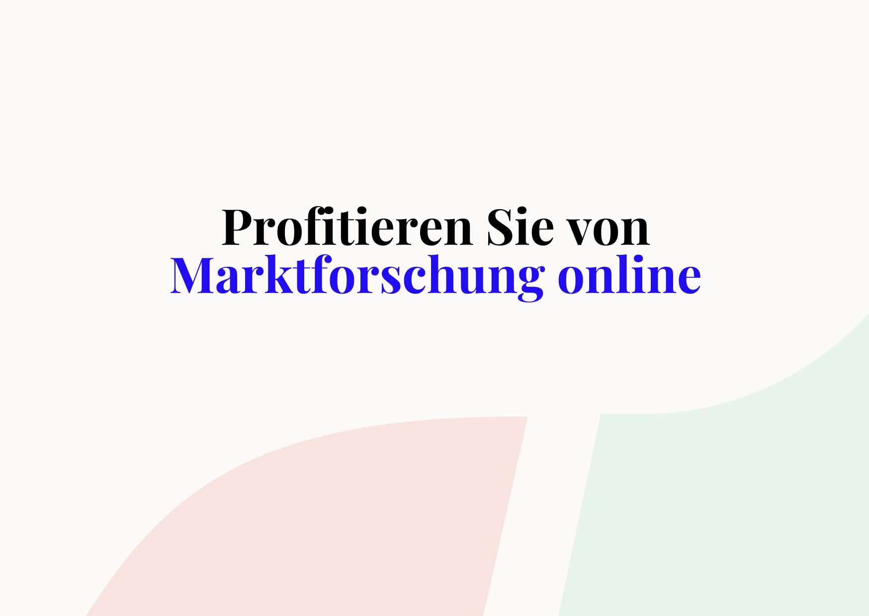 Marktforschung online