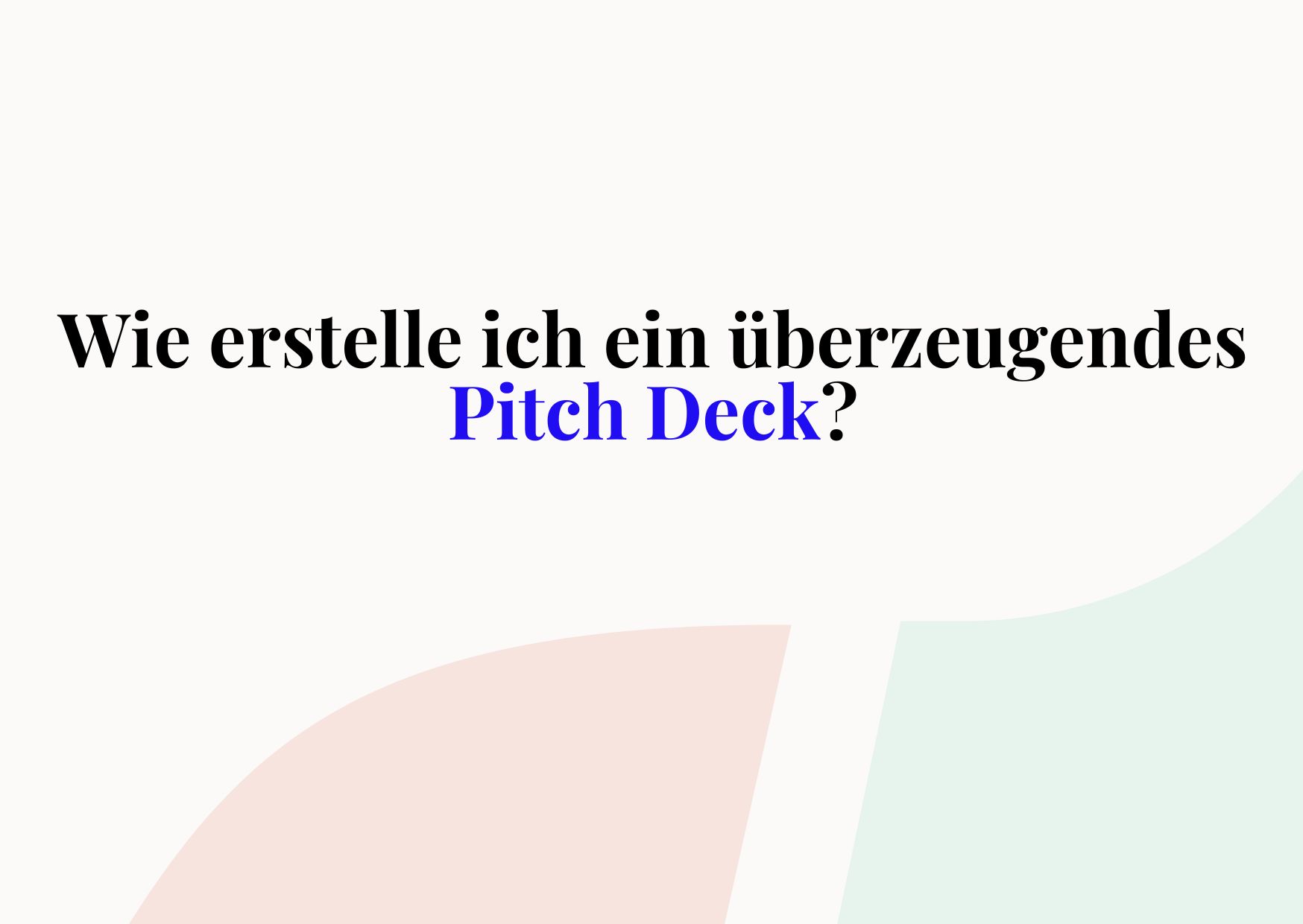 Pitch Deck