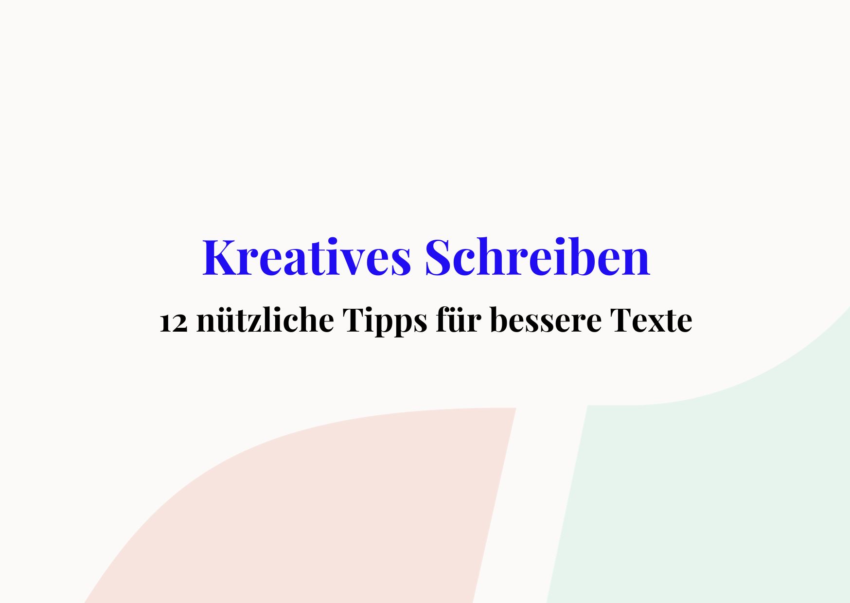 kreatives schreiben