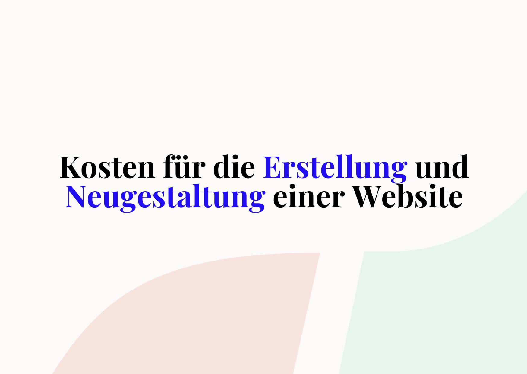 Erstellung einer website