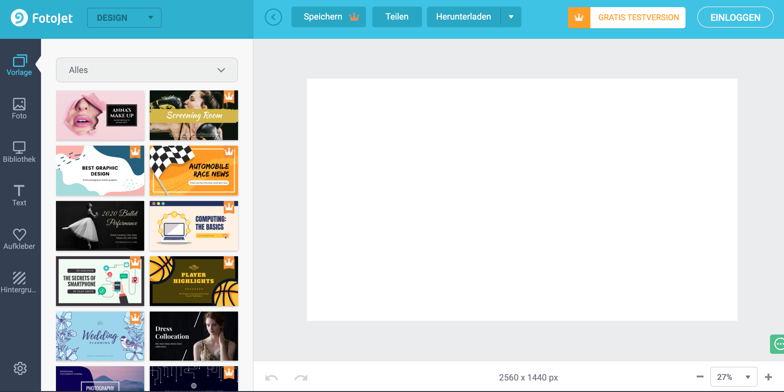 fotojet youtube banner erstellen screenshot