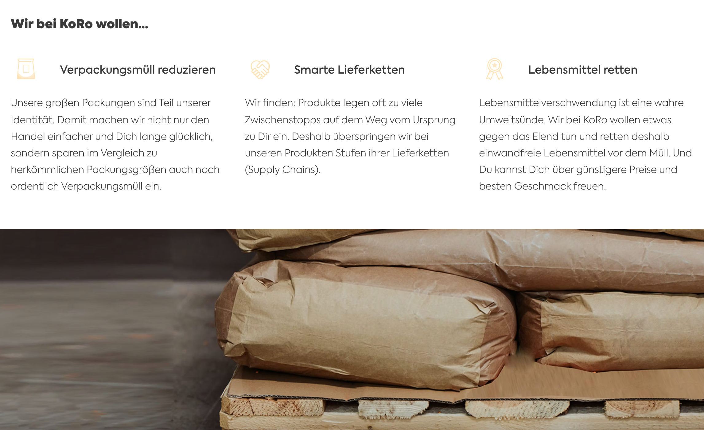 koro drogerie, screenshot der website