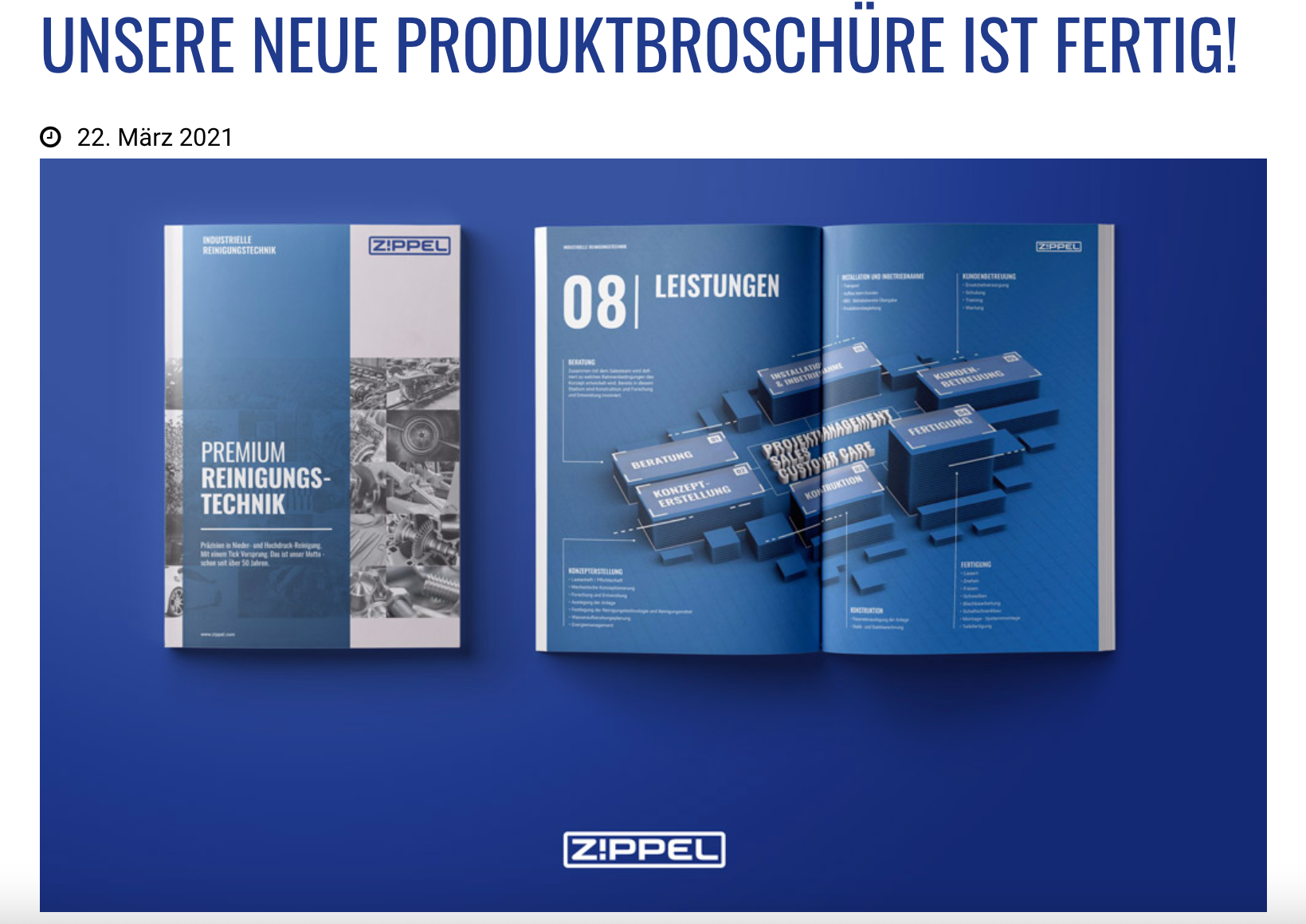 ankündigung neuer produktbroschüre von zippel
