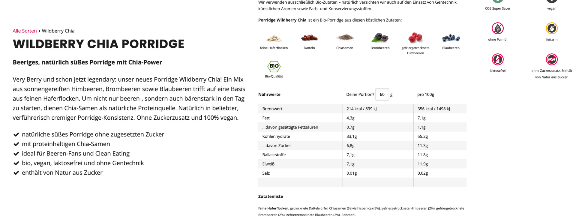 online-shop optimieren: beispiel produktbeschreibung my muesli