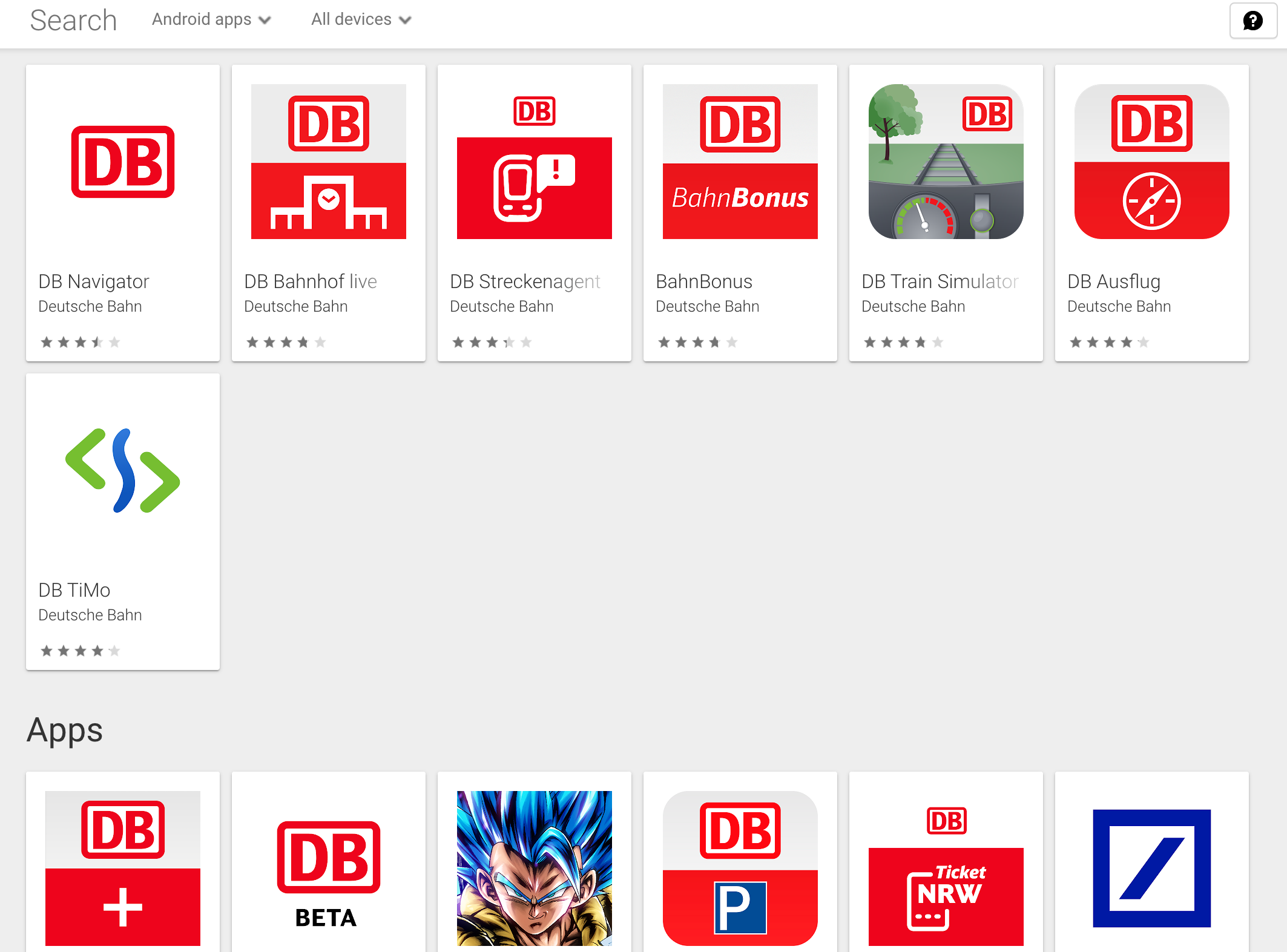 db apps im playstore