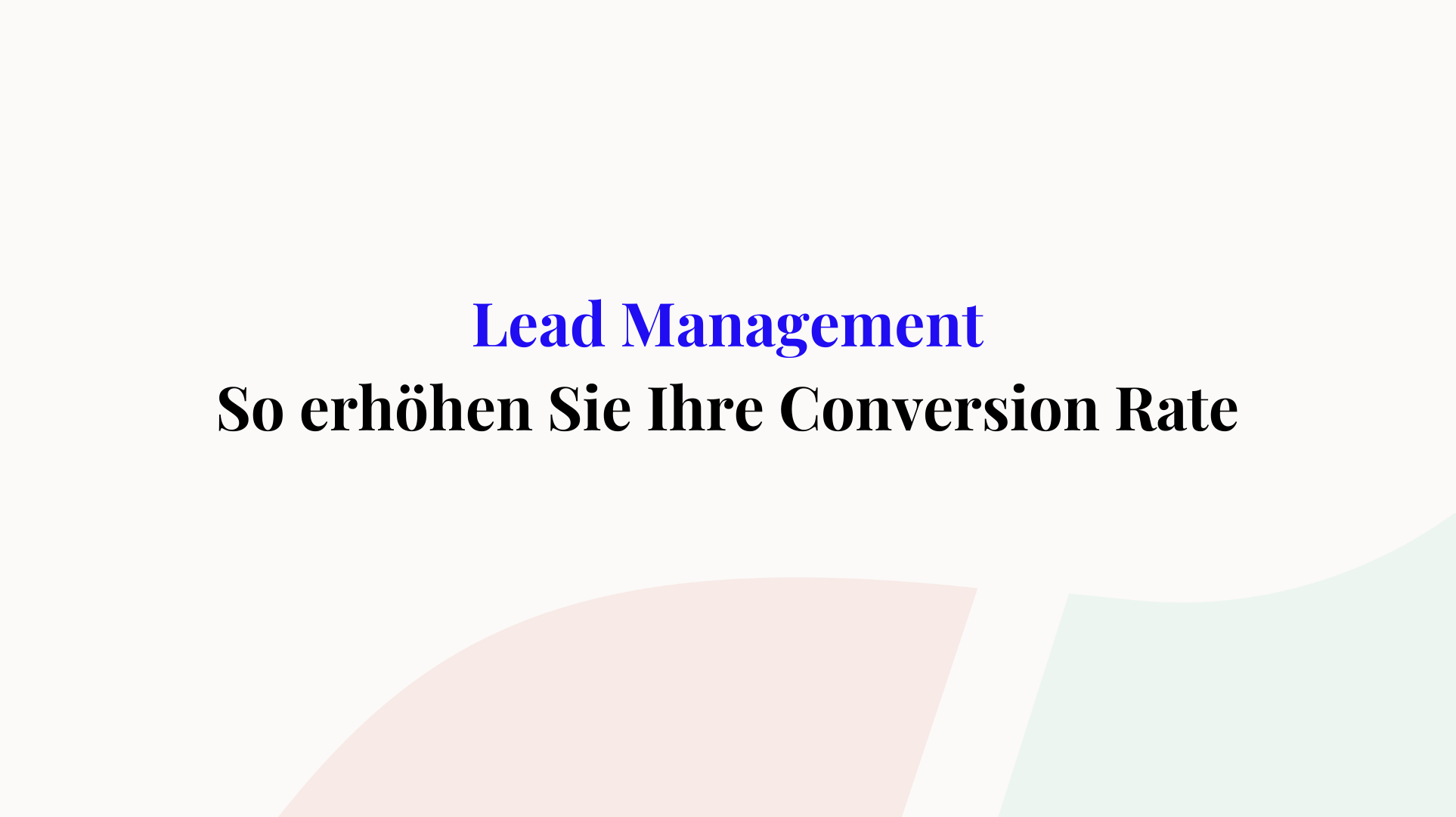 lead management