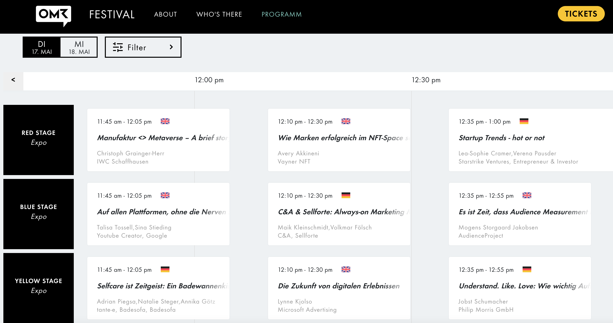 omr festival timetable 2022