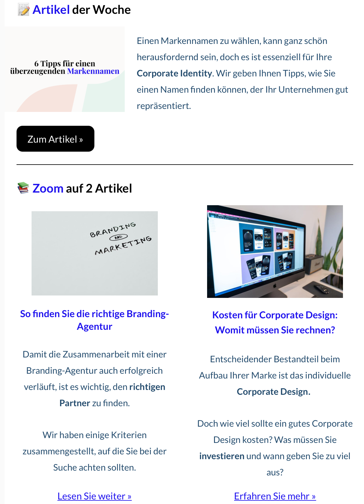 sortlist newsletter screenshot