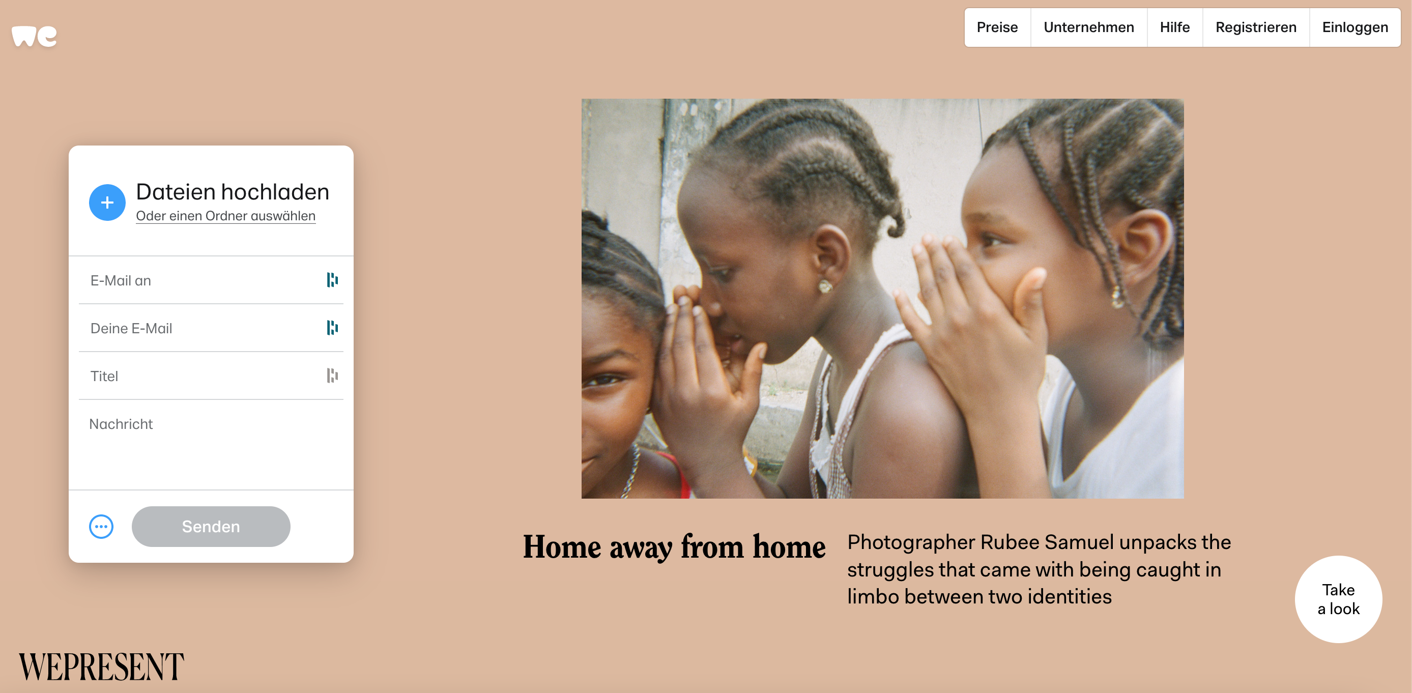 webdesign asymmetrie wetransfer screenshot