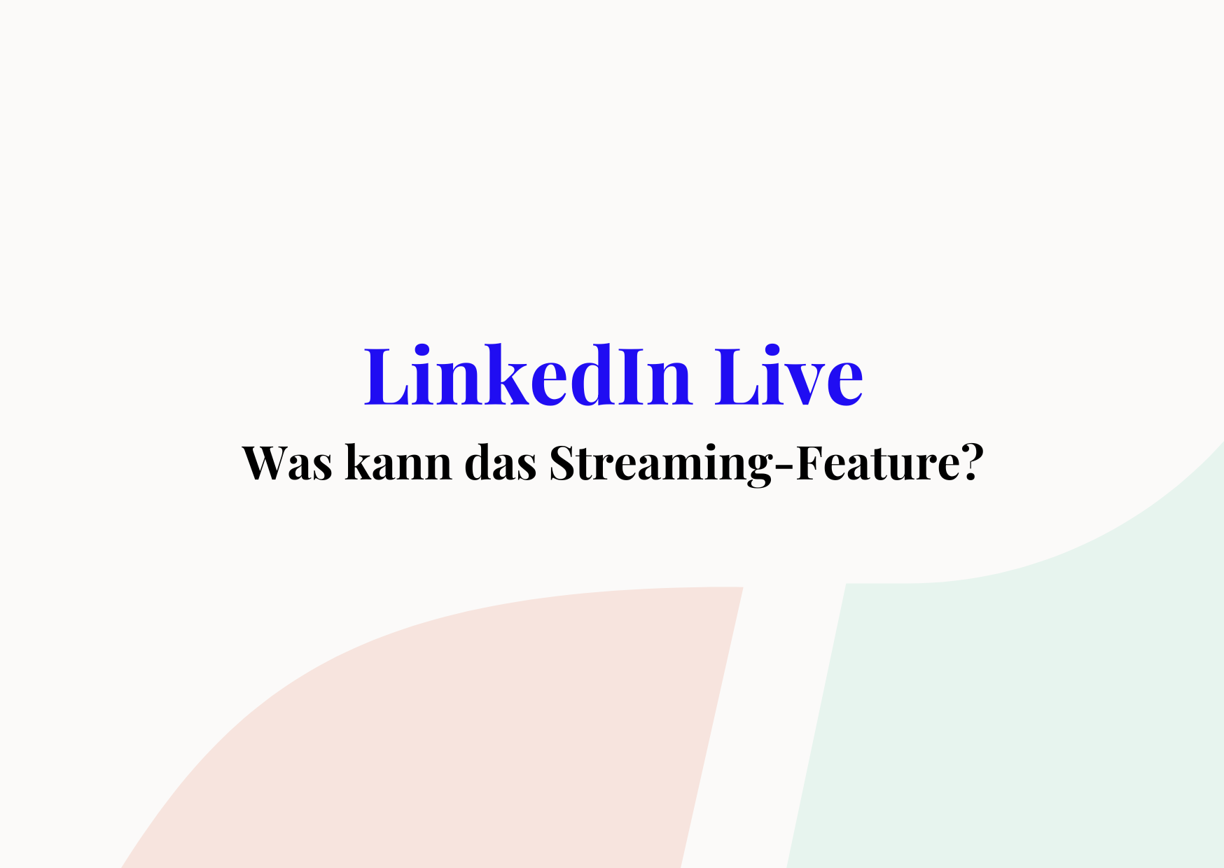 linkedin live cover