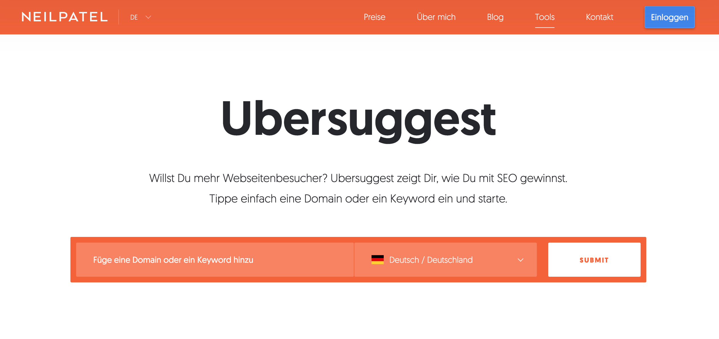 ubersuggest screenshot