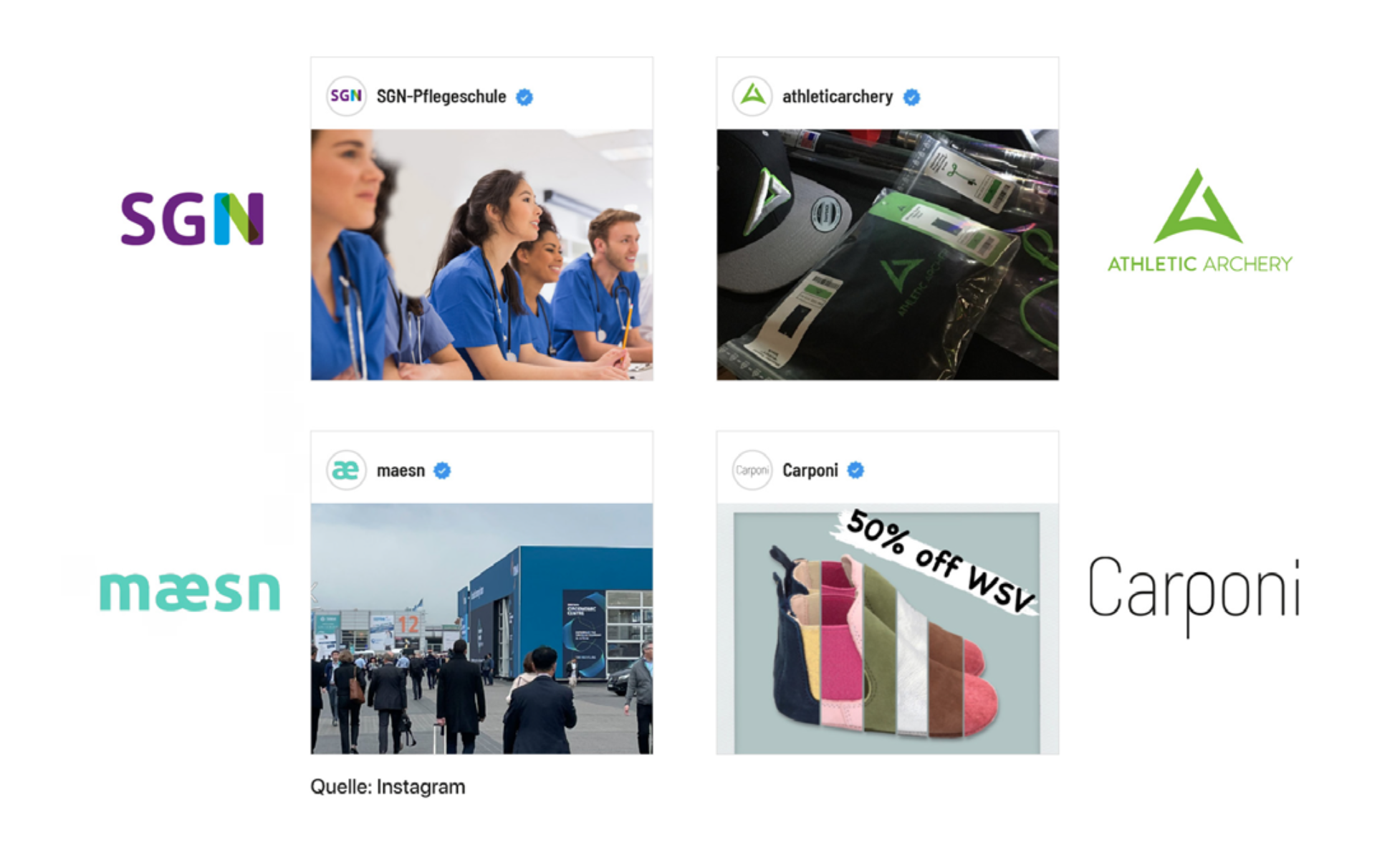 wortmarken und ihre profile icons auf social media