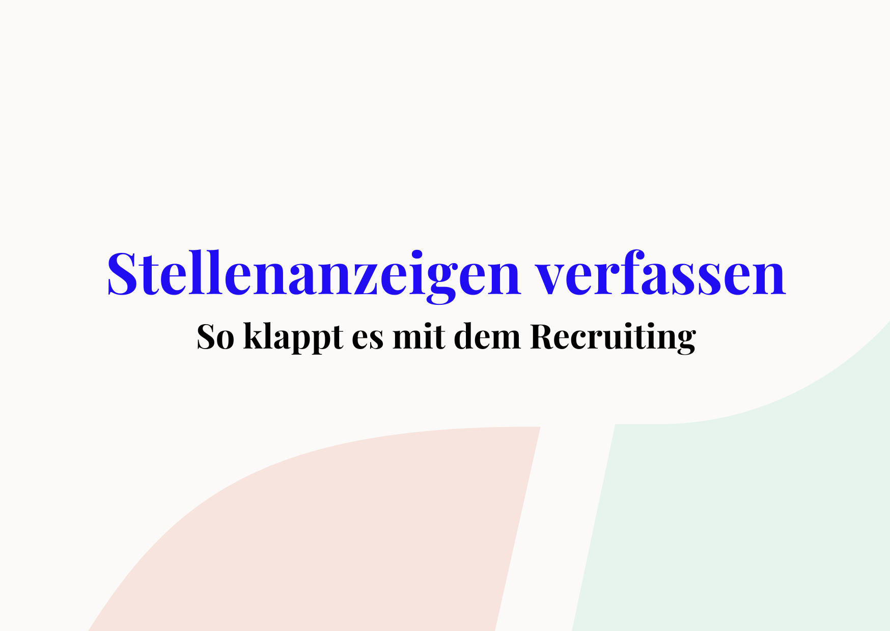 stellenanzeigen cover