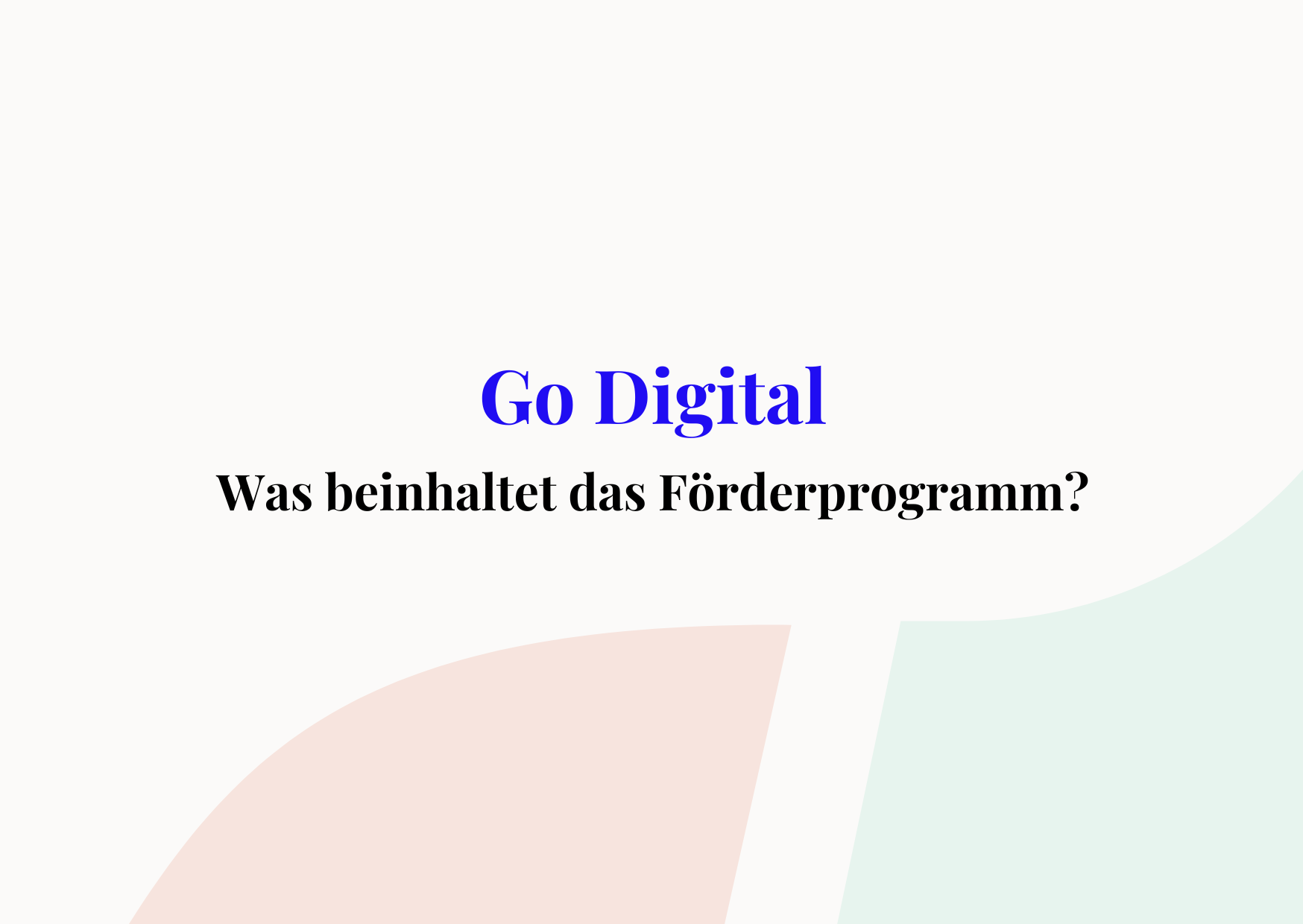 go digital cover