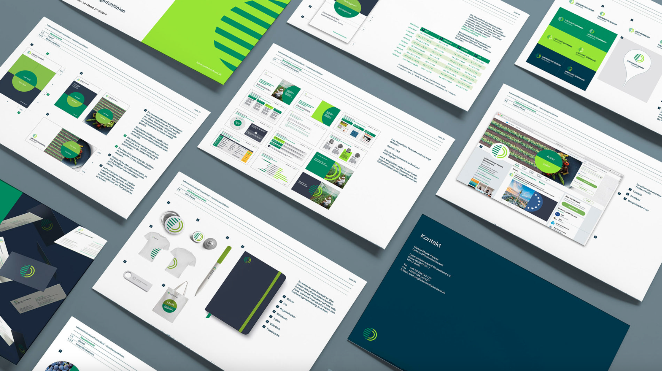 visual identity des lebensmittelverbands, grafikdesign-projekte beispiel