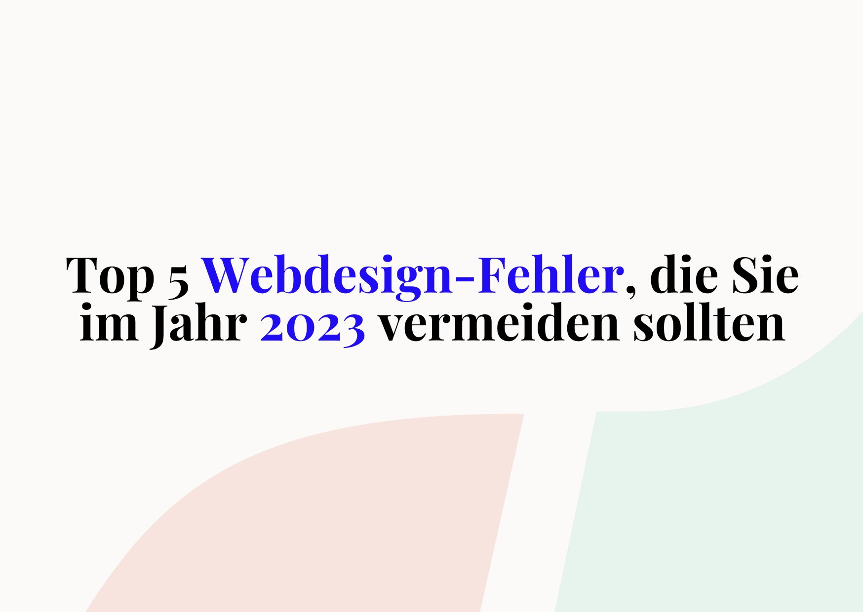 Webdesign-Fehler