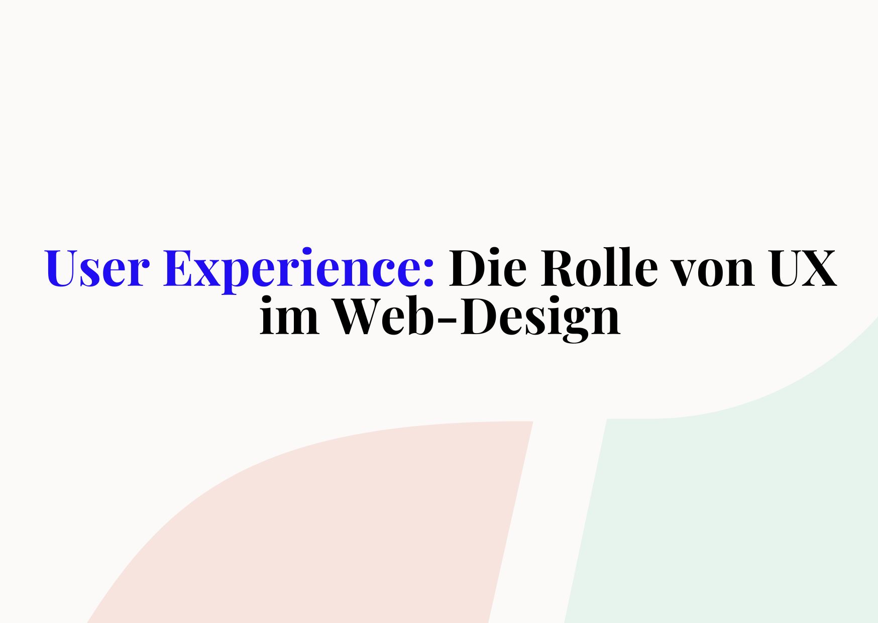 User Experience
