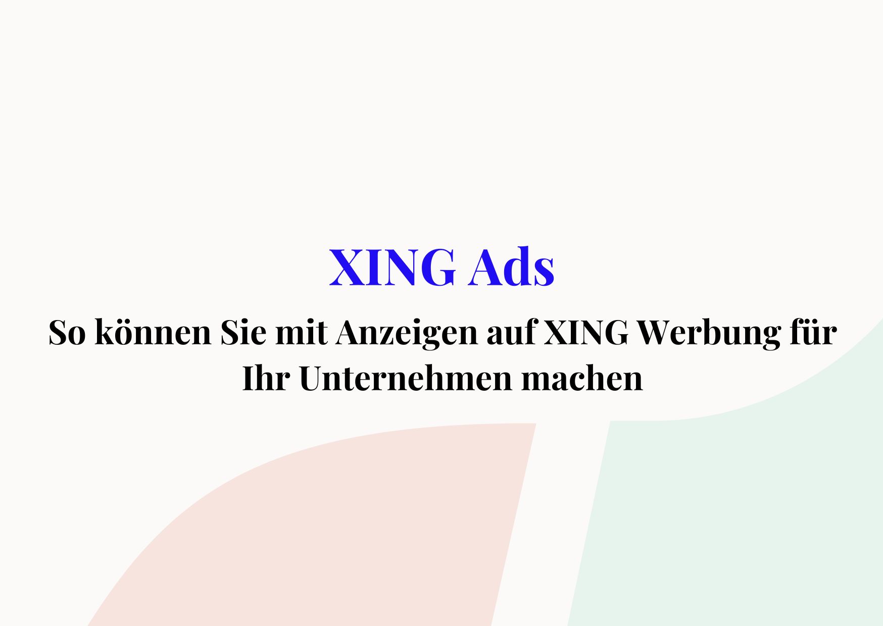 XING Ads