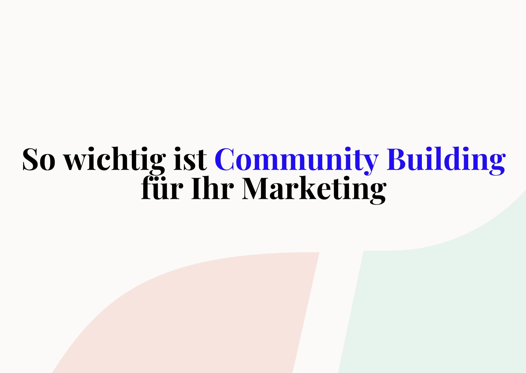 Community Building