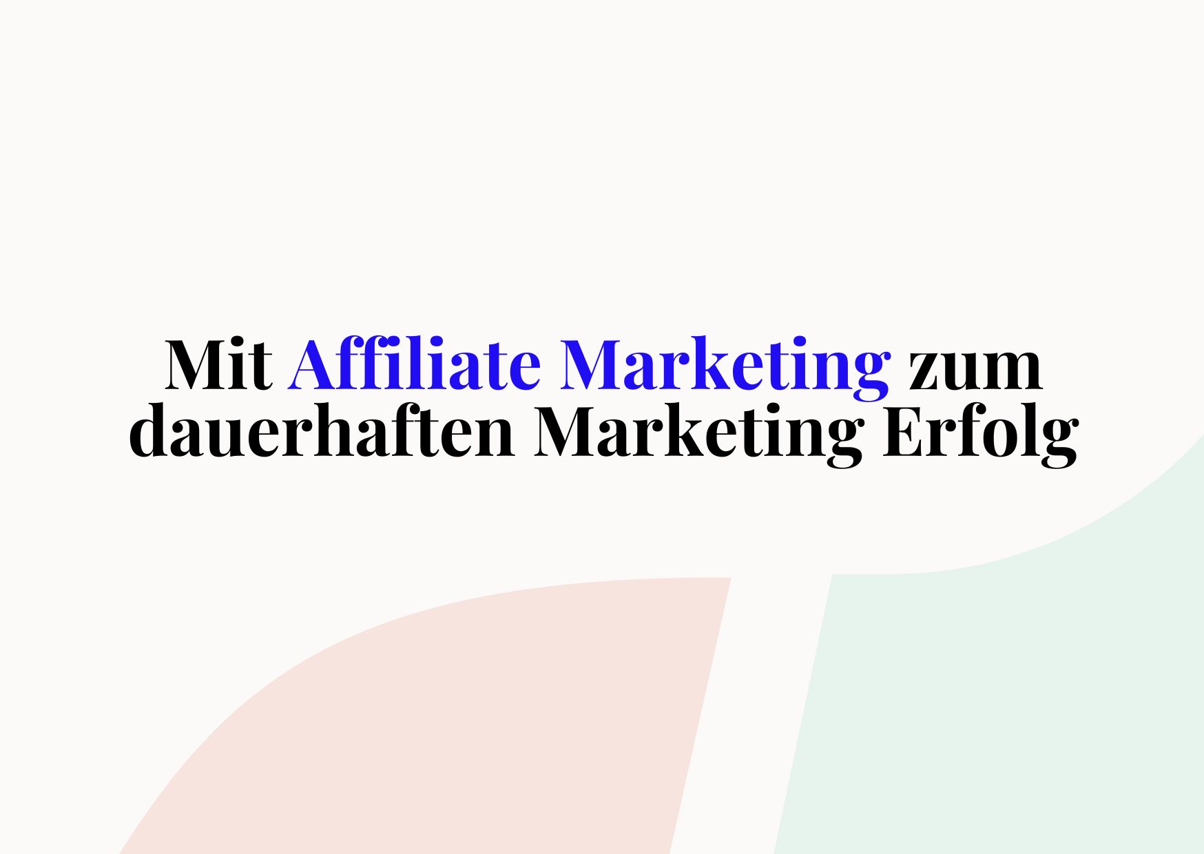 Affiliate Marketing