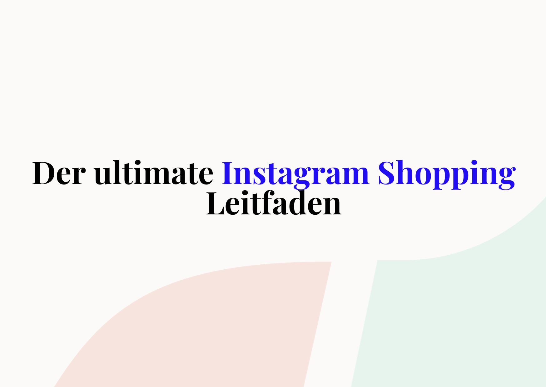 Instagram Shopping