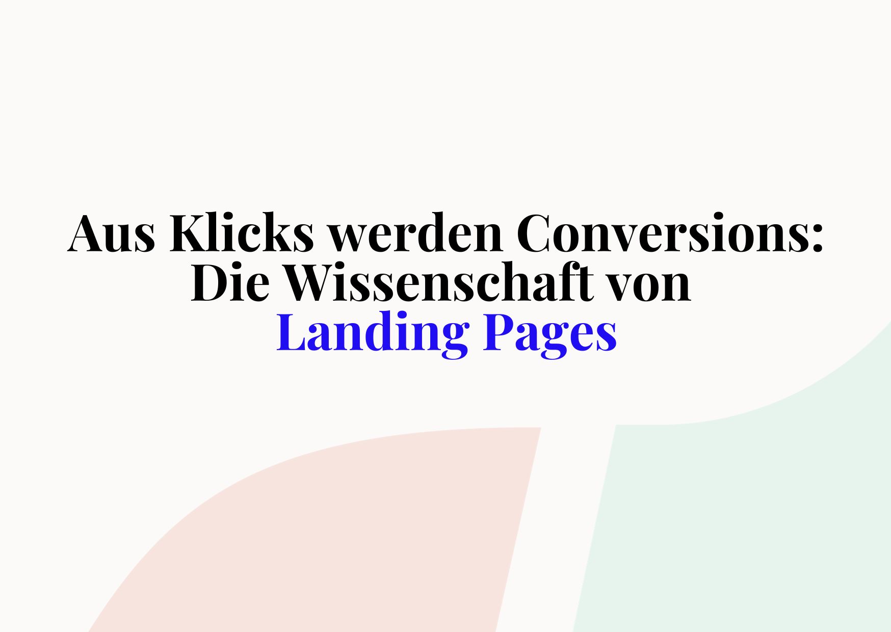 Landing Page Design