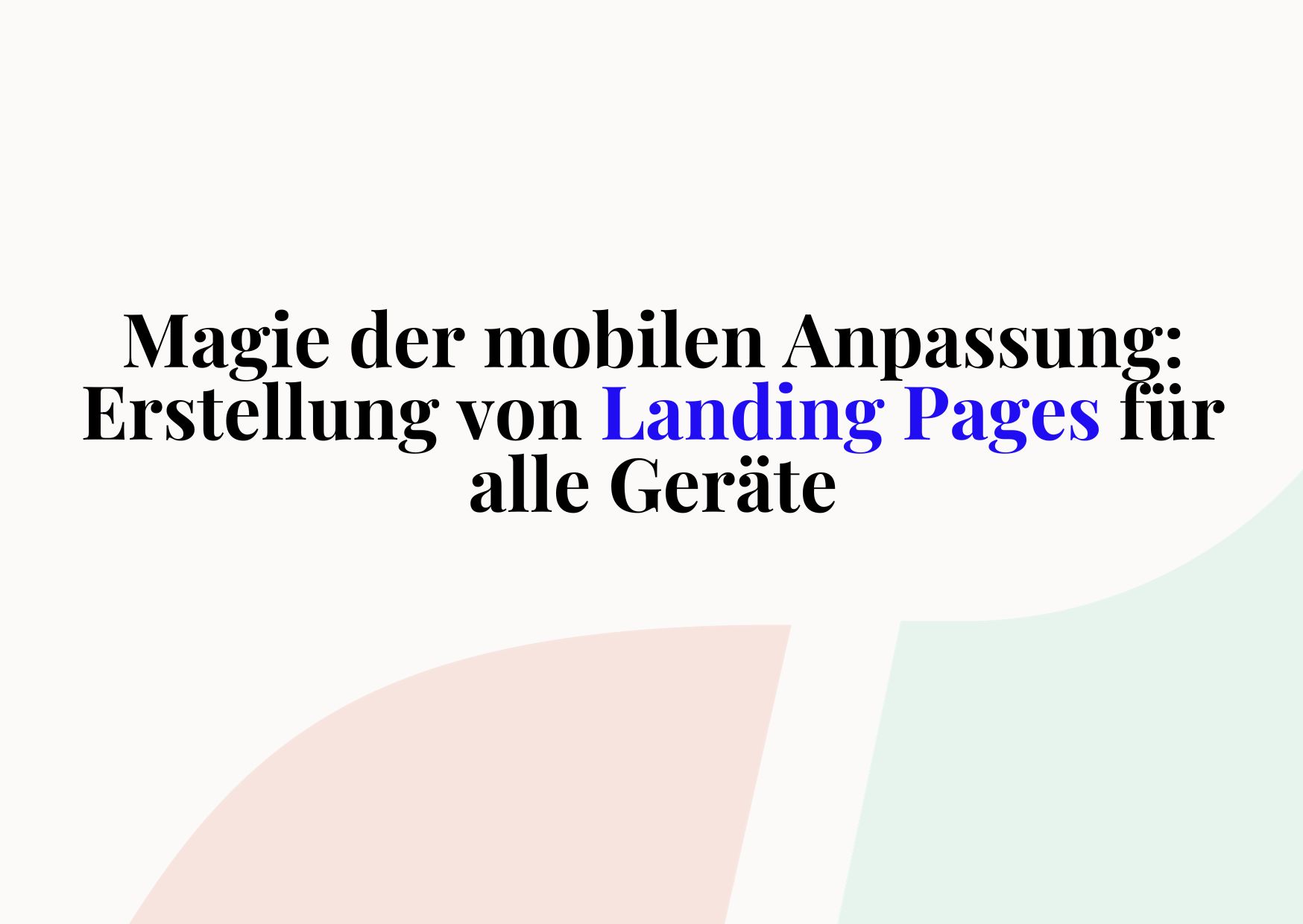 landing page