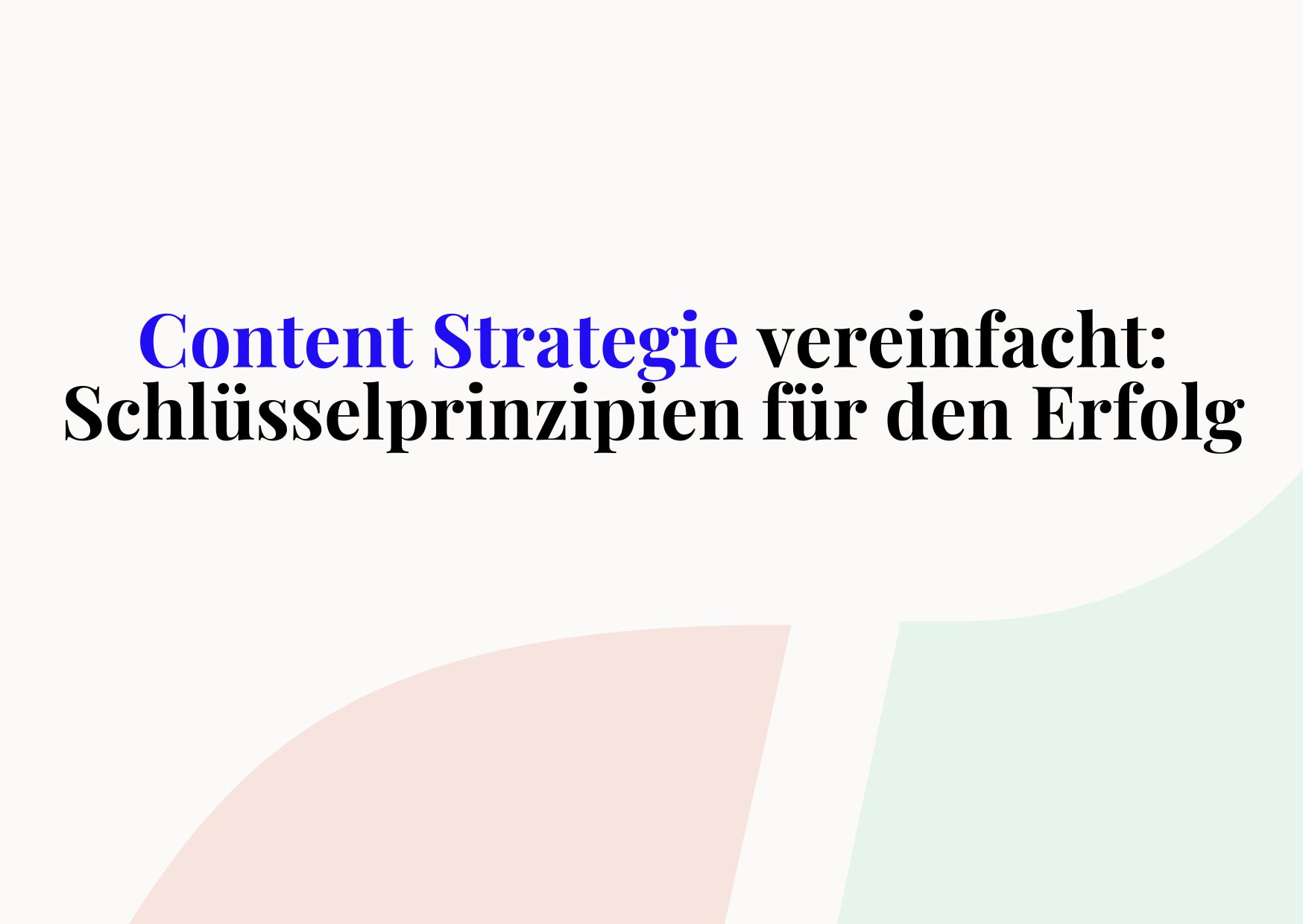 Content Strategie