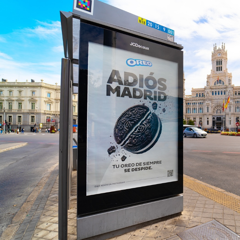 Ejemplo publicidad exterior en Madrid: Oreo