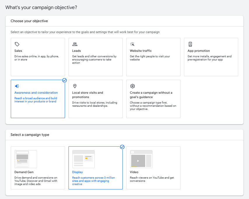 Para empezar a montar tu campaña con Google Display Network, debes seguir estos pasos