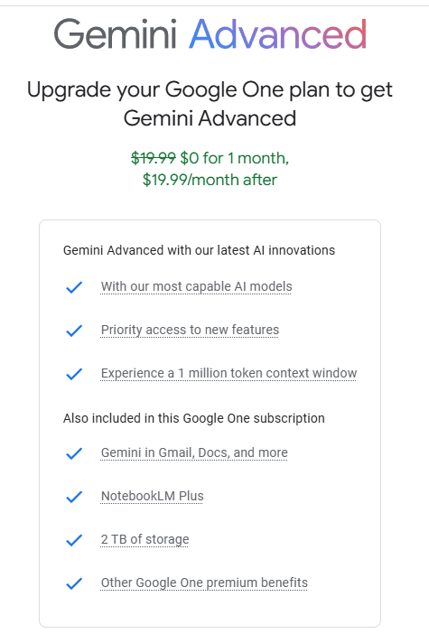 Google Gemini Advanced