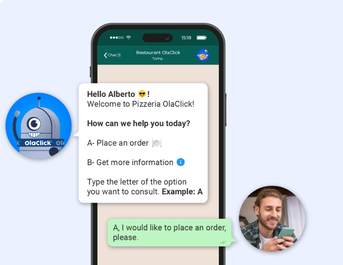 Comunicación bidireccional whats app
