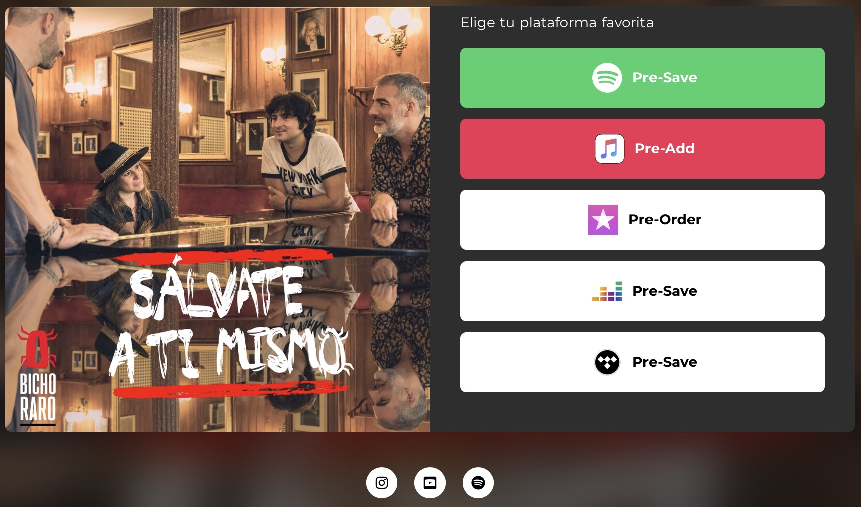 Campañas de pre-save