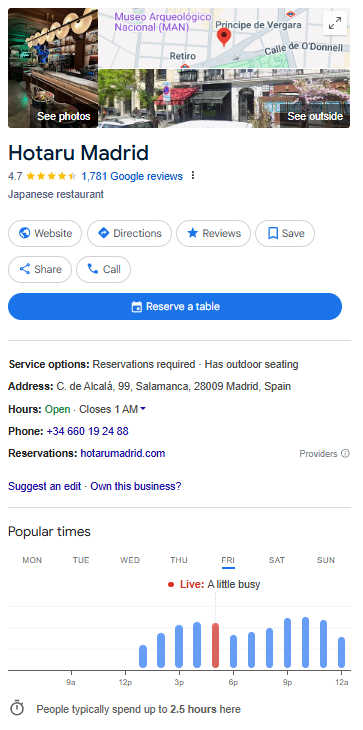 Crea y optimiza el perfil de tu restaurante en Google Business