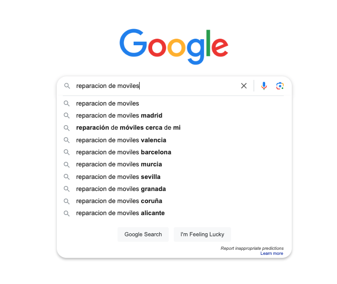 búsqueda predictiva