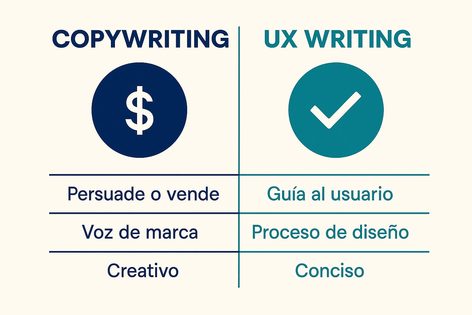 diferencias entre copywriting y ux writing