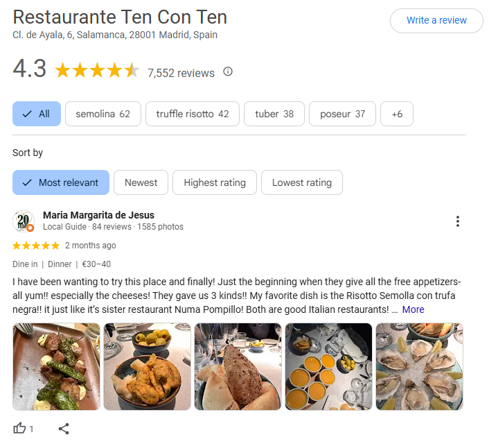 Ten con Ten Madrid restaurantes 2025