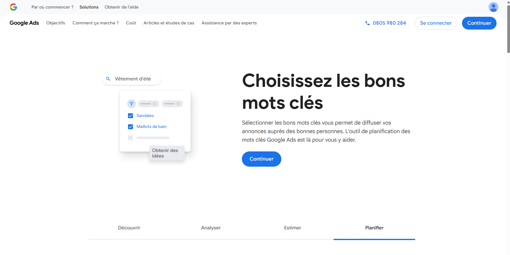Google Keyword Planner outil seo